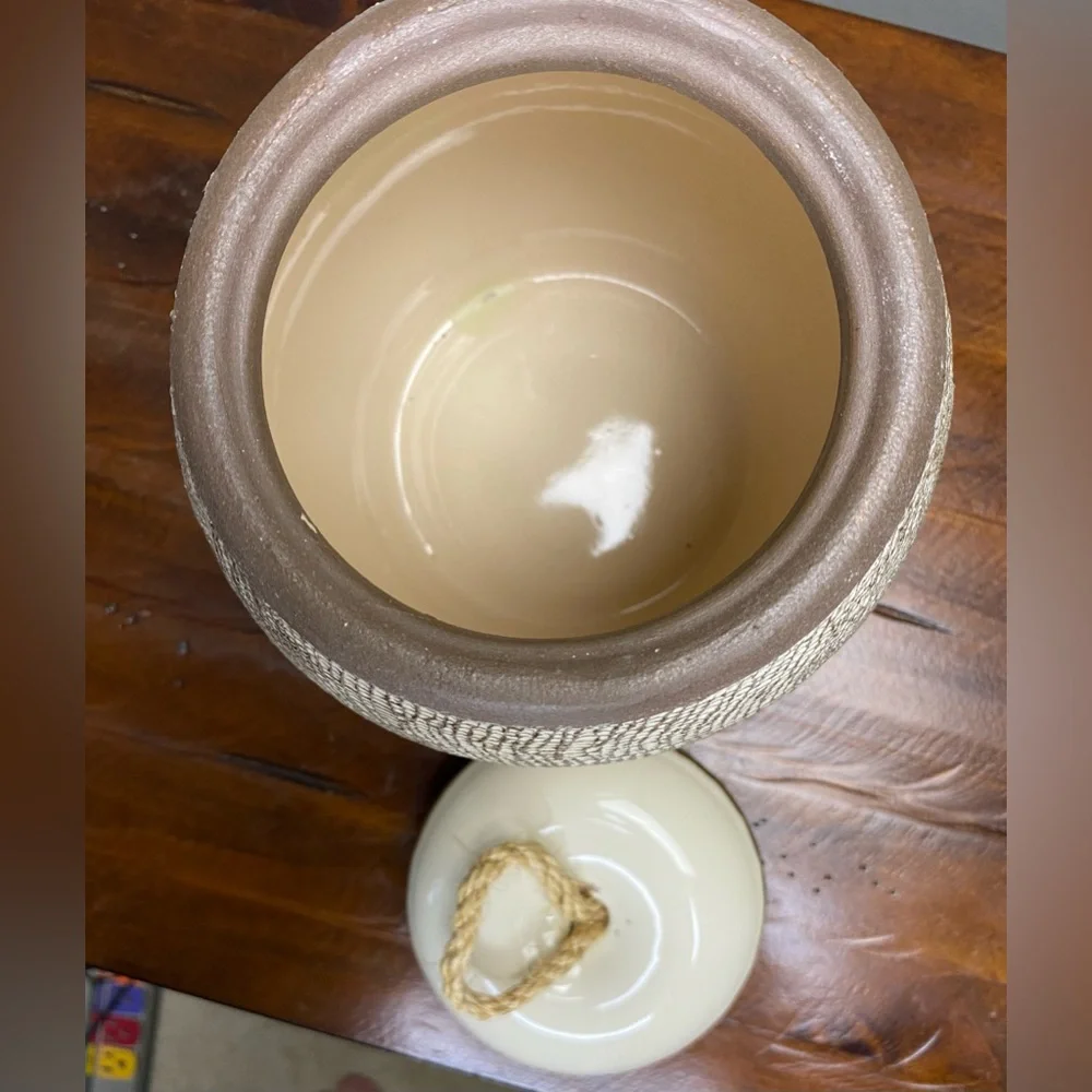 Ceramic Storage Jar with Pull Lid